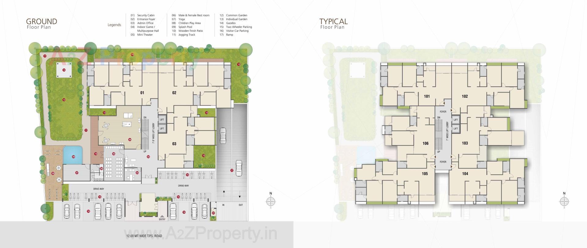 Layout of real estate project Jaldeep Vertex located at Ambli, Ahmedabad, Gujarat