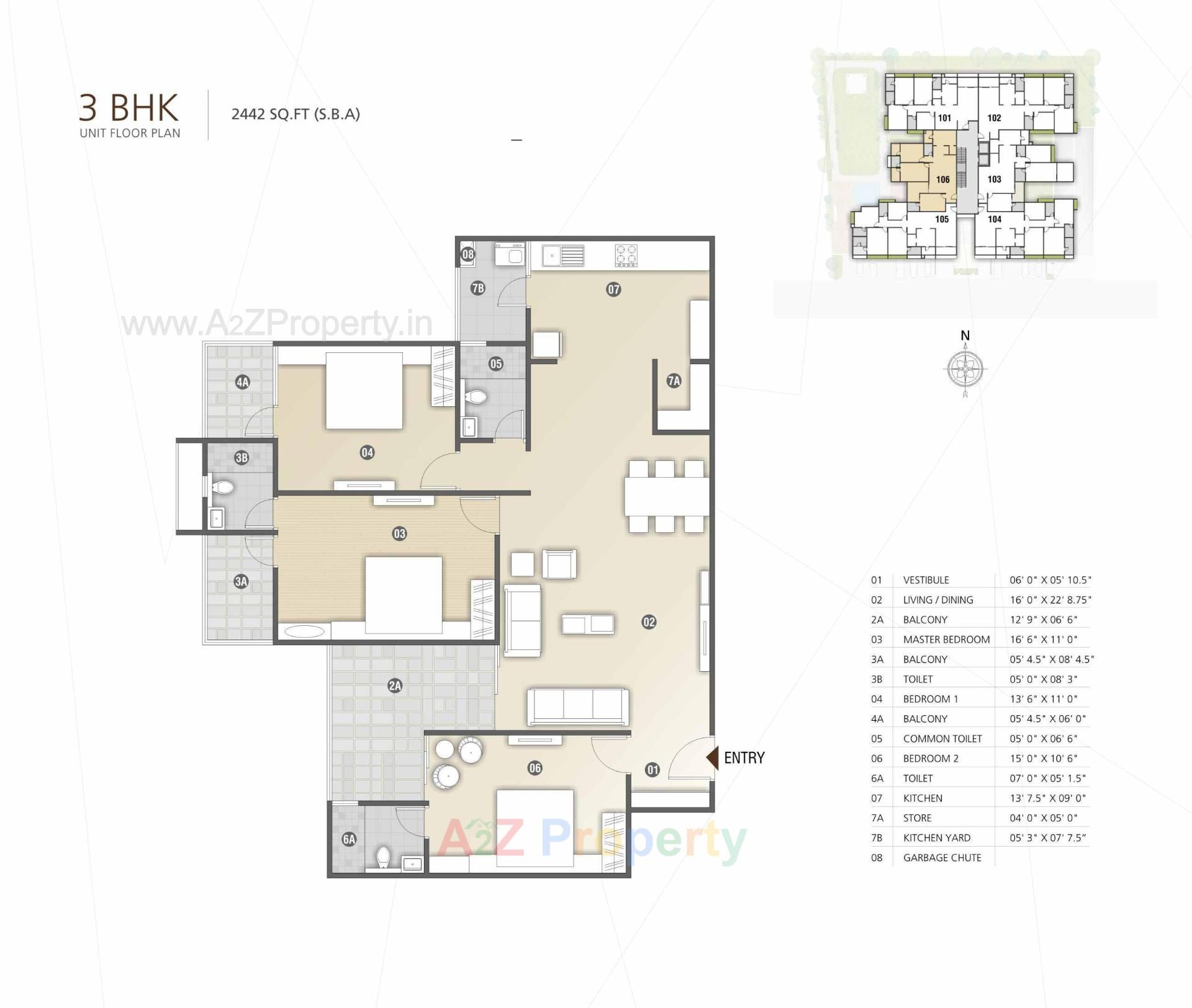 Layout of real estate project Jaldeep Vertex located at Ambli, Ahmedabad, Gujarat