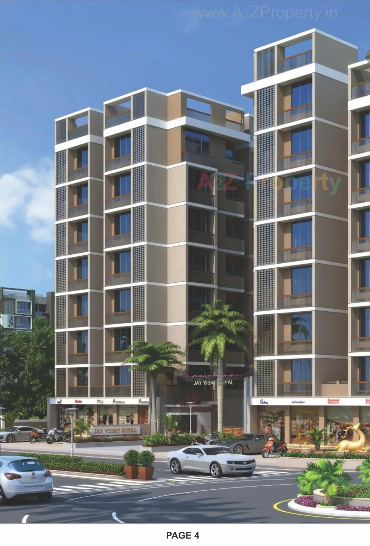 3D Elevation of real estate project Jay Visat Royal located at Chandkheda, Ahmedabad, Gujarat