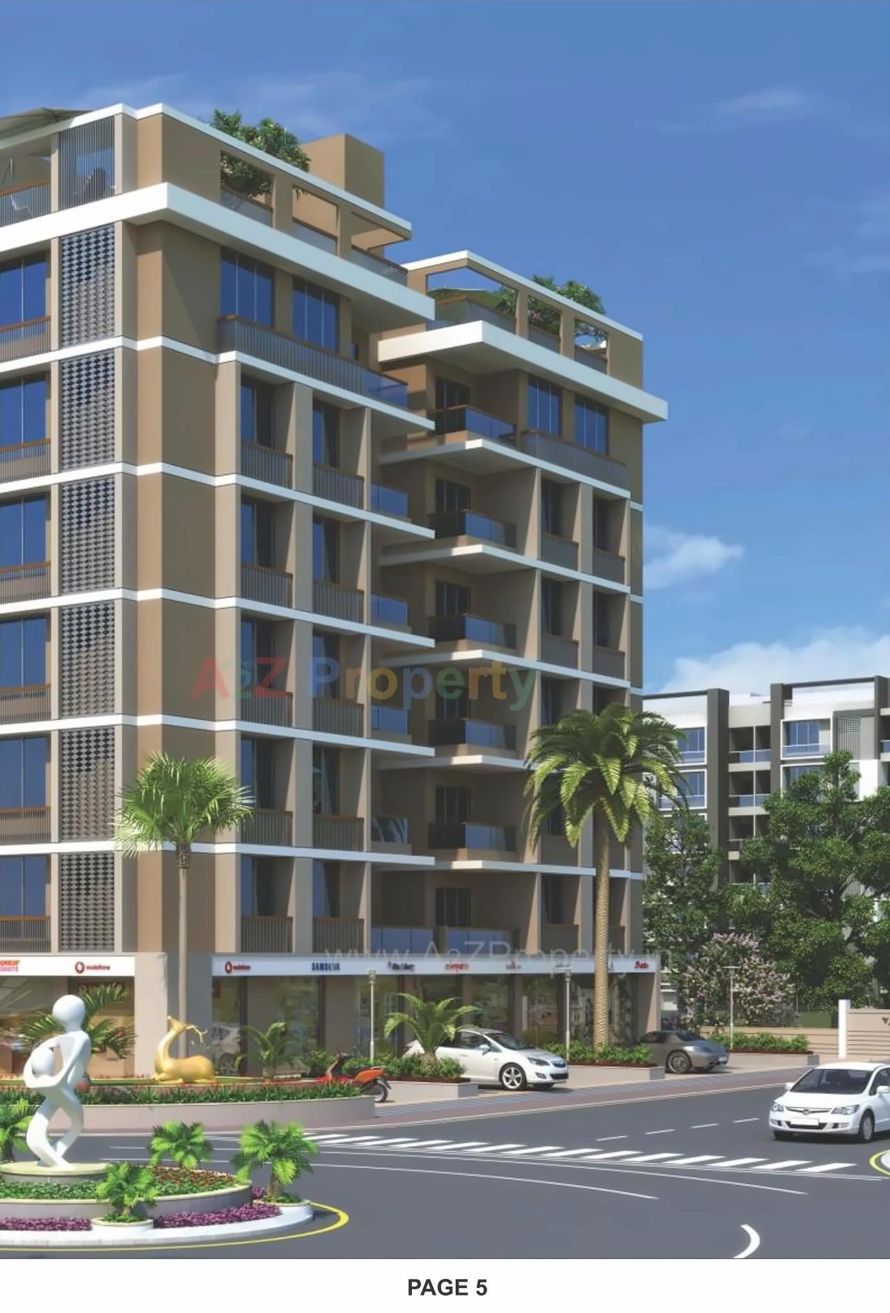 3D Elevation of real estate project Jay Visat Royal located at Chandkheda, Ahmedabad, Gujarat