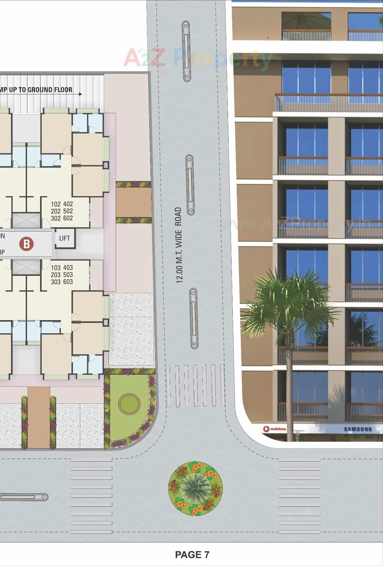 Layout of real estate project Jay Visat Royal located at Chandkheda, Ahmedabad, Gujarat