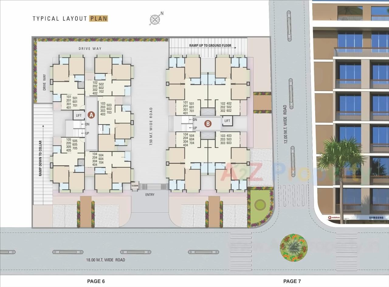 Layout of real estate project Jay Visat Royal located at Chandkheda, Ahmedabad, Gujarat