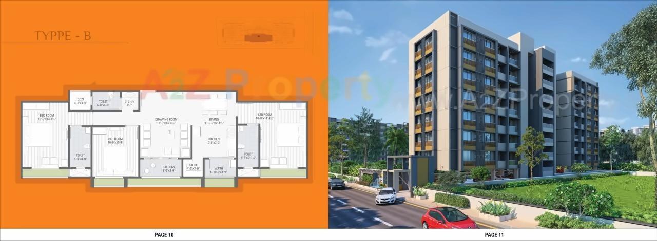 Layout of real estate project Jay Visat Signature located at Chandkheda, Ahmedabad, Gujarat