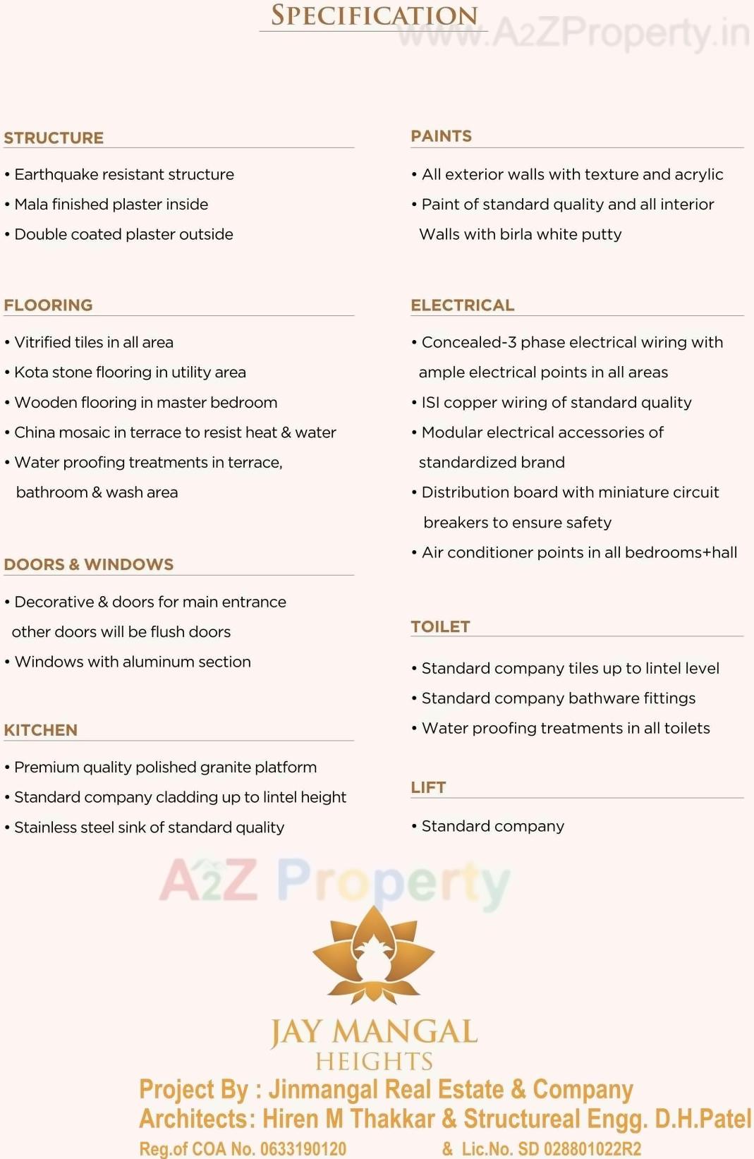  of real estate project Jaymangal Heights located at Acher, Ahmedabad, Gujarat