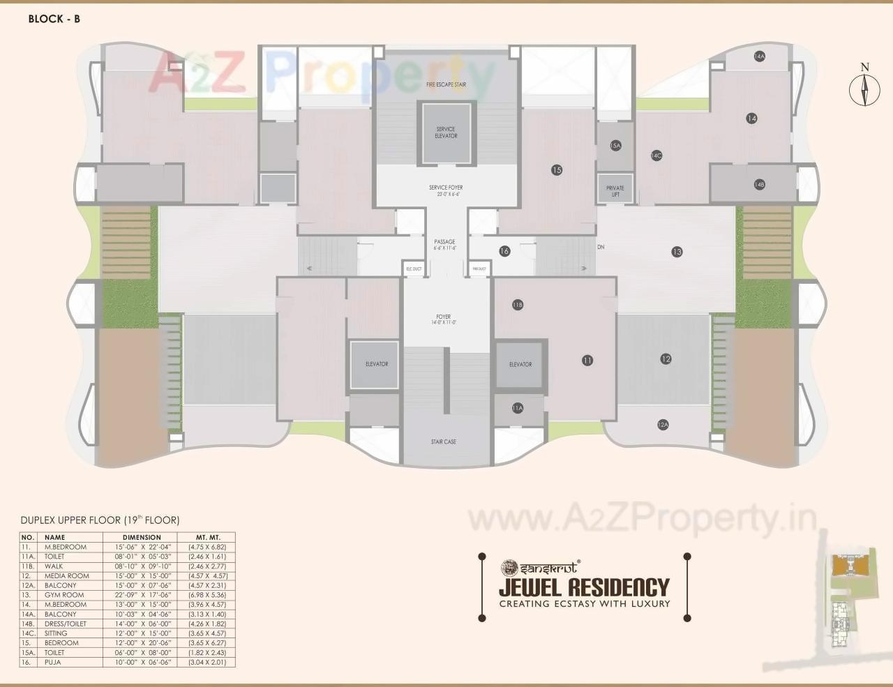 Layout of real estate project Jewel Residency located at Ambli, Ahmedabad, Gujarat