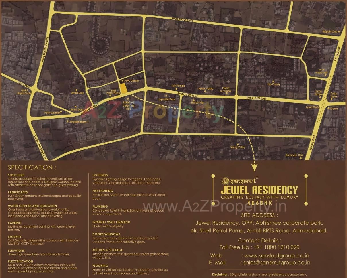  of real estate project Jewel Residency located at Ambli, Ahmedabad, Gujarat