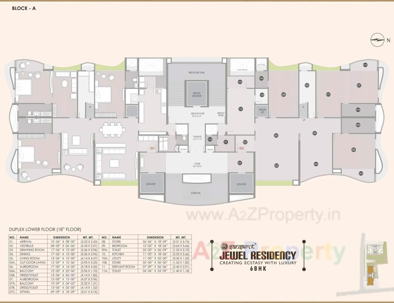 Layout of real estate project Jewel Residency located at Ambli, Ahmedabad, Gujarat