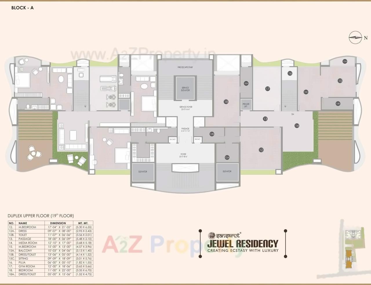 Layout of real estate project Jewel Residency located at Ambli, Ahmedabad, Gujarat