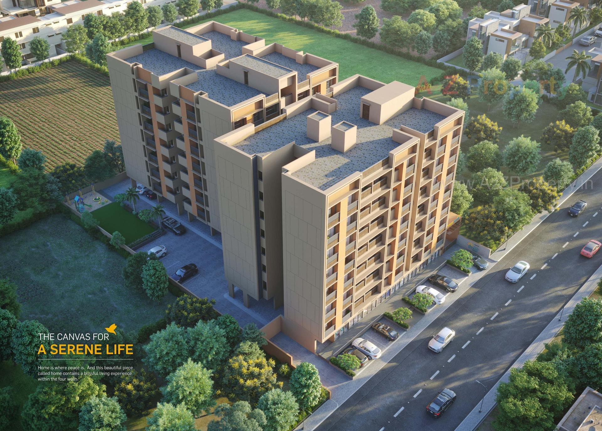 3D Elevation of real estate project Jivan Anand located at Vastral, Ahmedabad, Gujarat