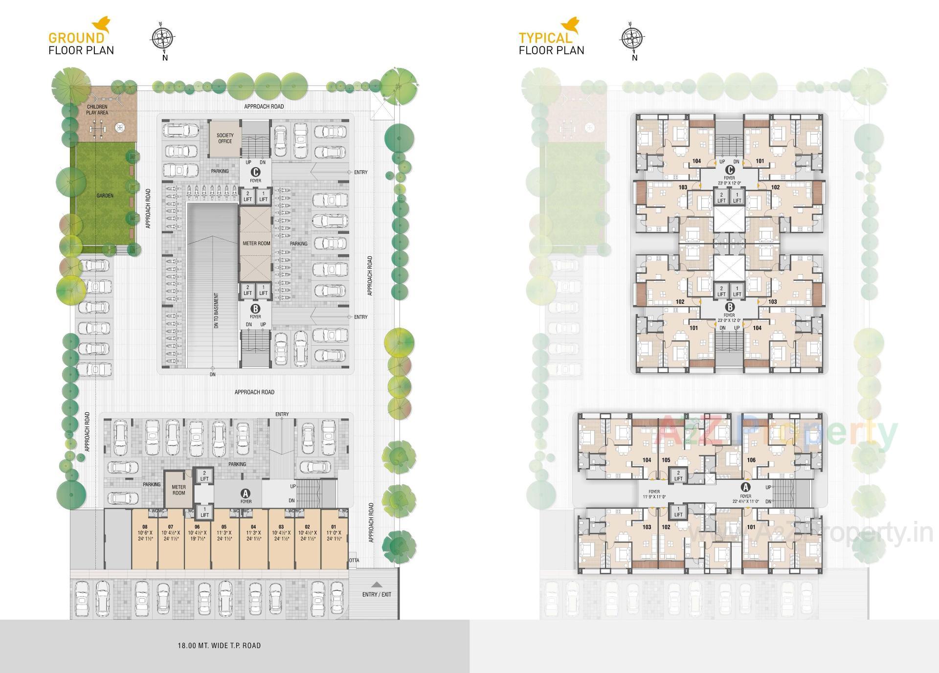 Layout of real estate project Jivan Anand located at Vastral, Ahmedabad, Gujarat