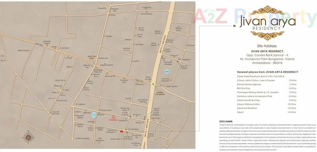  of real estate project Jivan Arya Residency located at Vastral, Ahmedabad, Gujarat