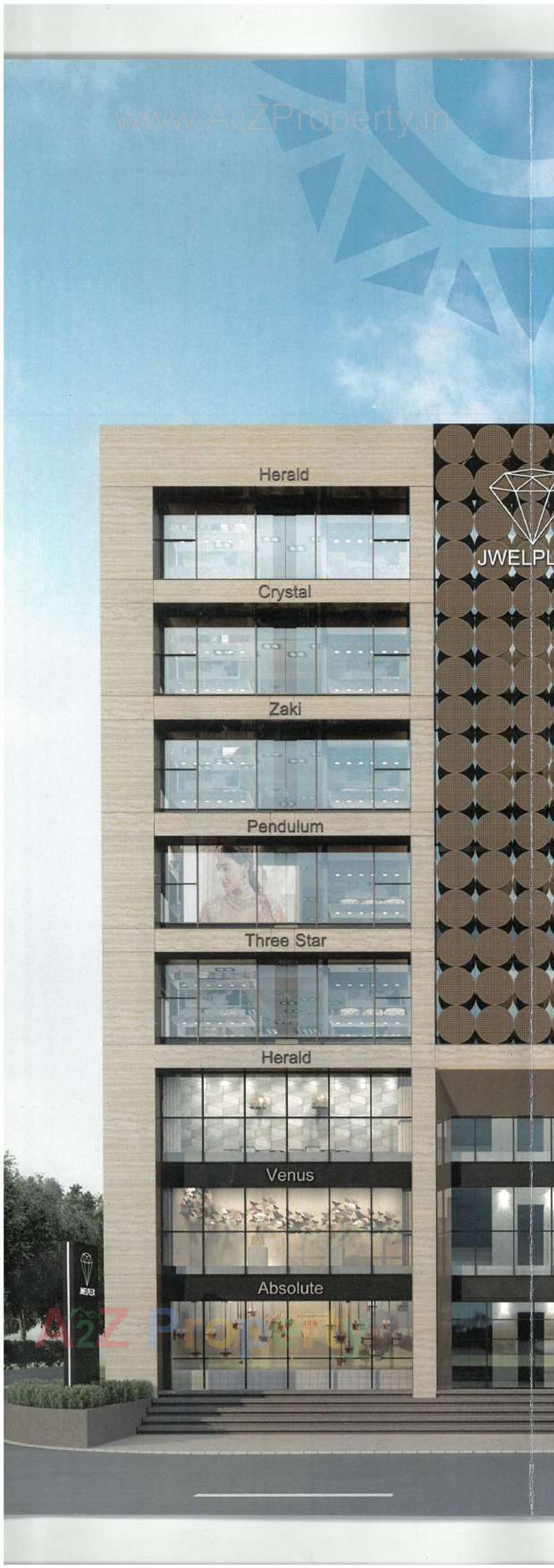 3D Elevation of real estate project Jwelplex located at Navrangpura, Ahmedabad, Gujarat