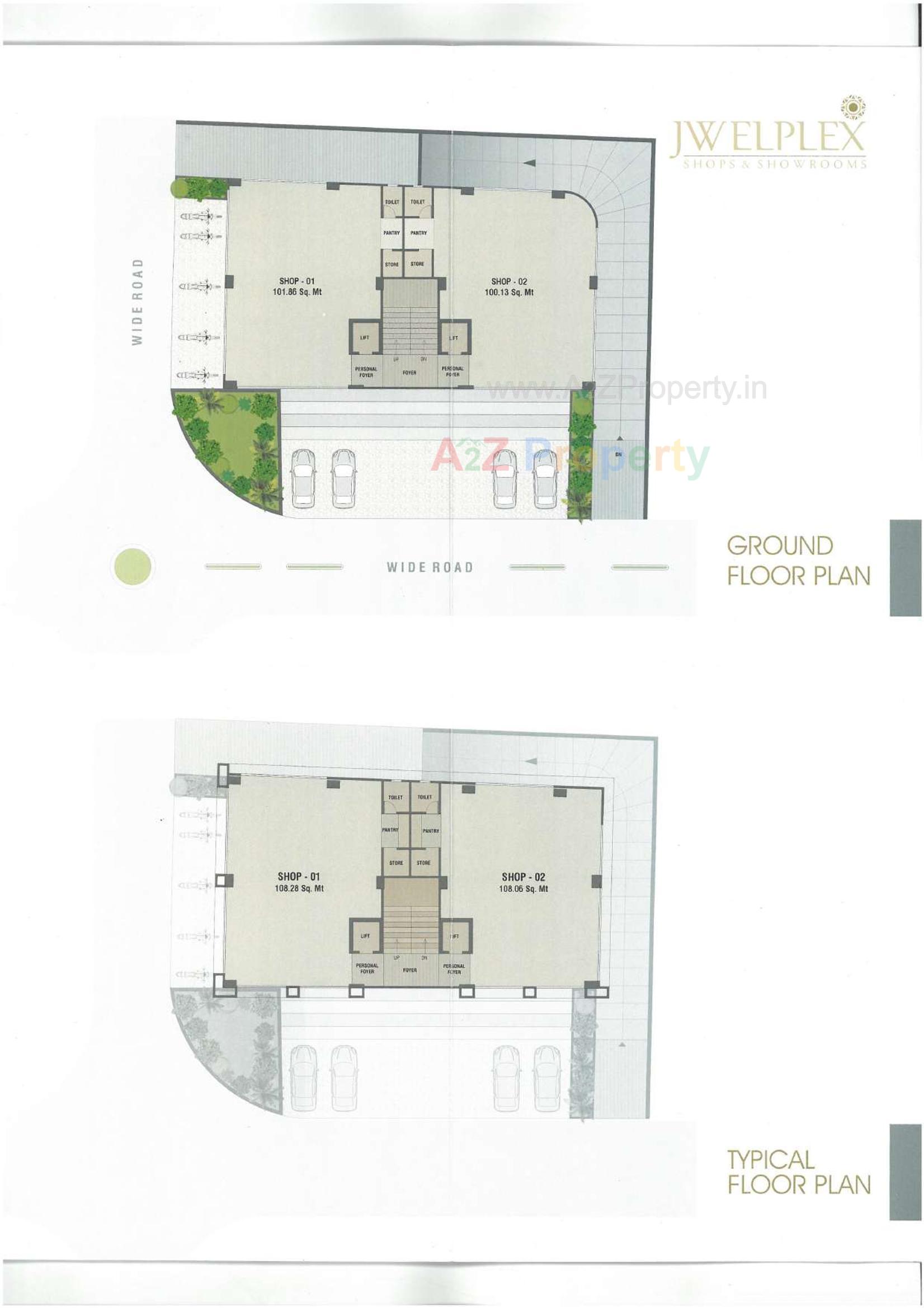 Layout of real estate project Jwelplex located at Navrangpura, Ahmedabad, Gujarat