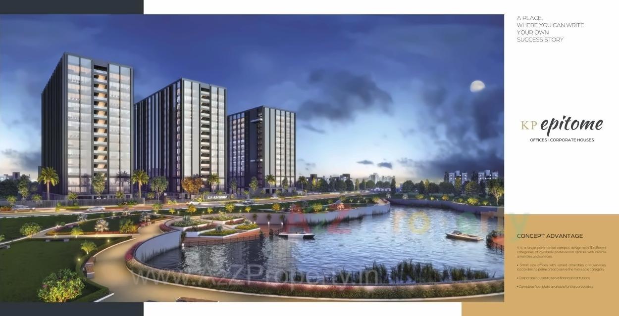 3D Elevation of real estate project K P Epitome located at Makarba, Ahmedabad, Gujarat