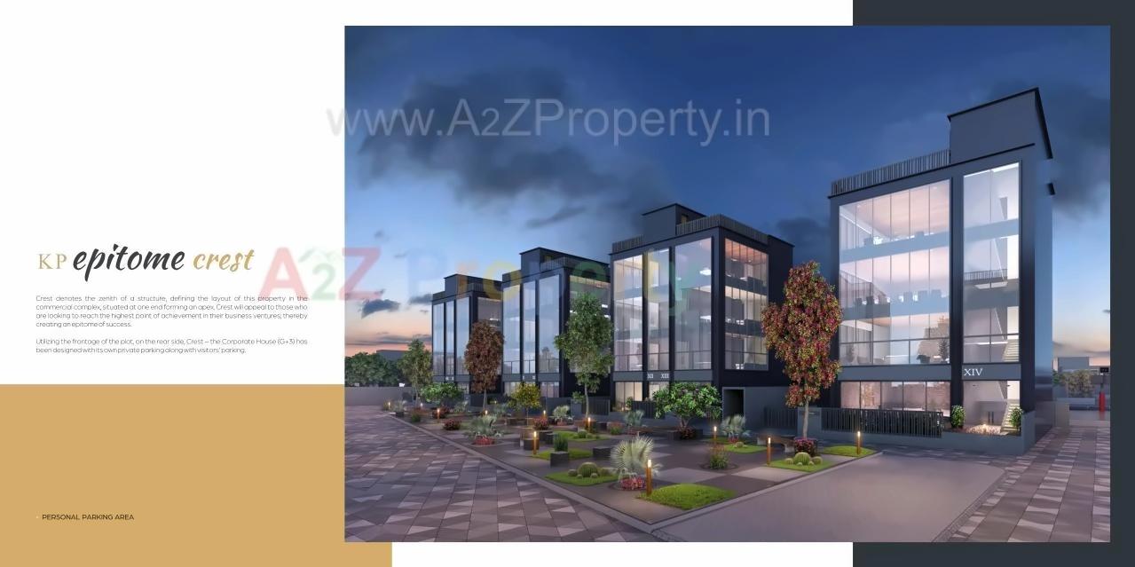 3D Elevation of real estate project K P Epitome located at Makarba, Ahmedabad, Gujarat