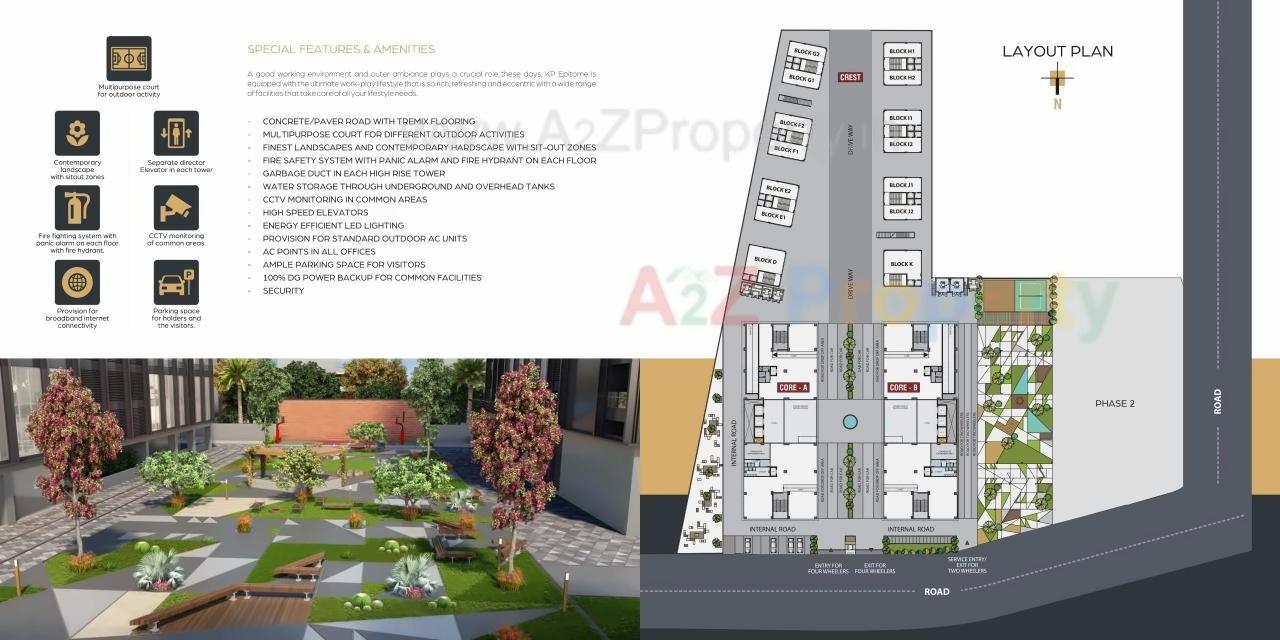 Layout of real estate project K P Epitome located at Makarba, Ahmedabad, Gujarat