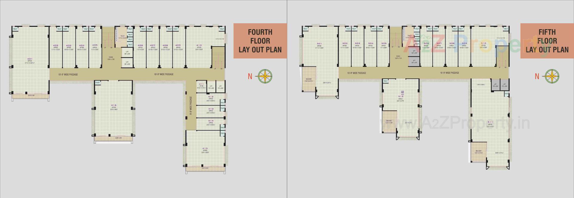 Layout of real estate project K Star Business Hub located at Muthiya, Ahmedabad, Gujarat