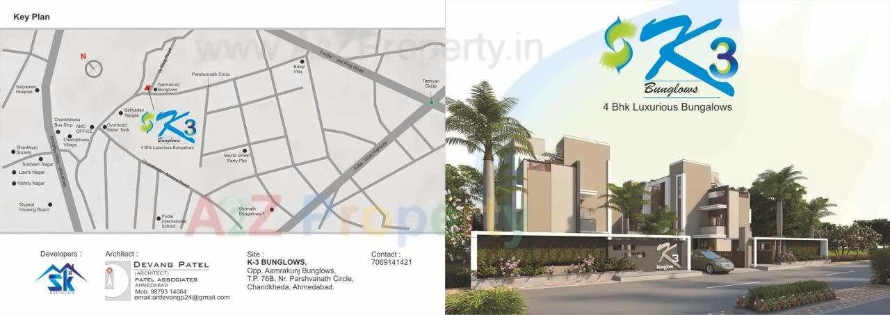  of real estate project K3 Bunglows located at Chandkheda, Ahmedabad, Gujarat
