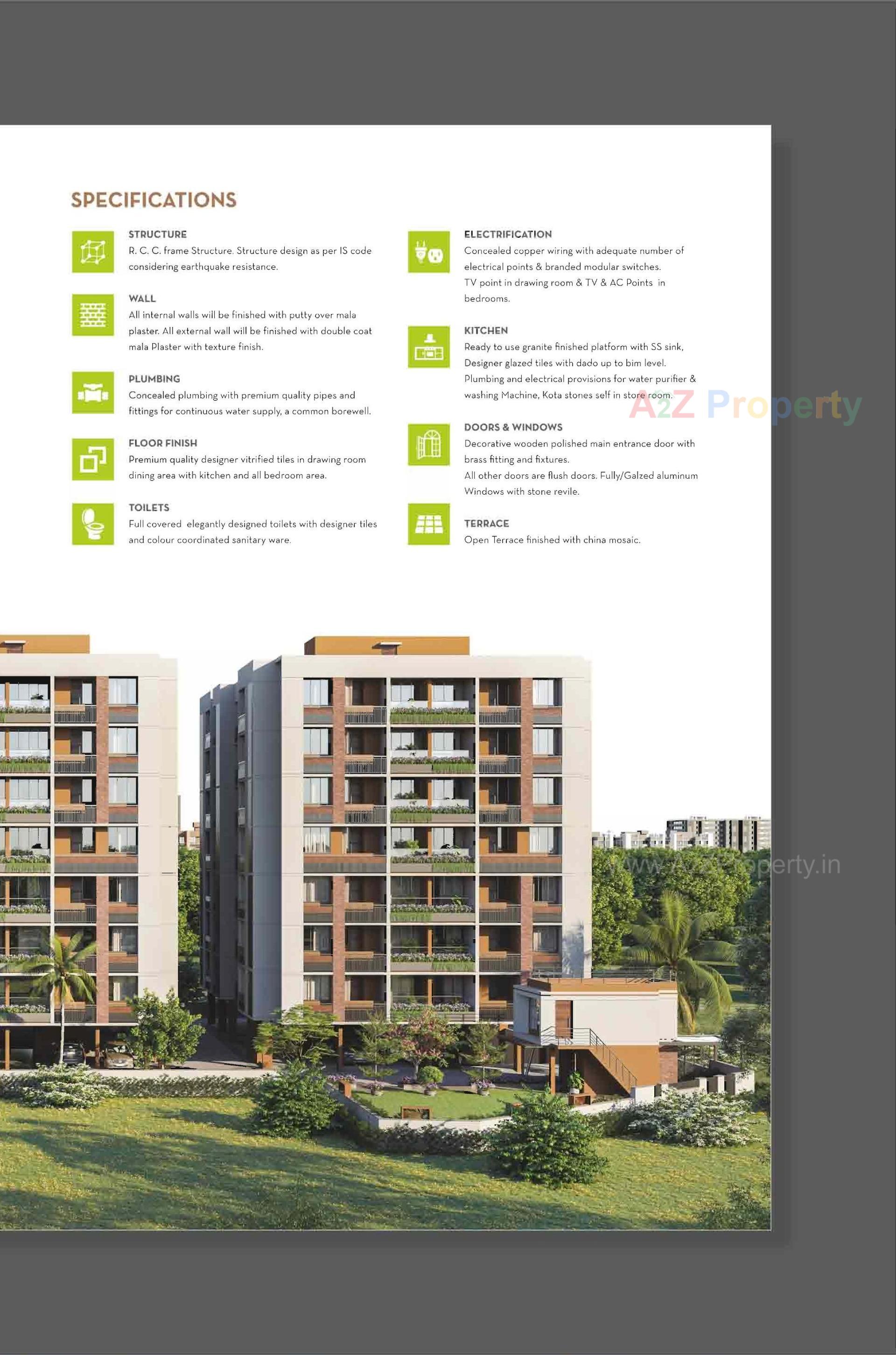 3D Elevation of real estate project Kadam Greens located at Hathijan, Ahmedabad, Gujarat
