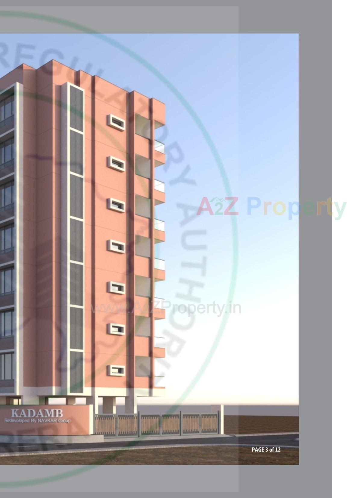 3D Elevation of real estate project Kadamb Apartment located at Memnagar, Ahmedabad, Gujarat
