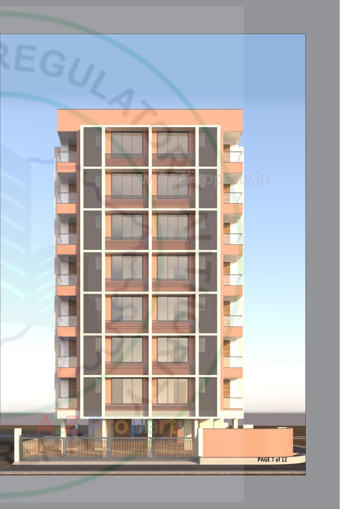3D Elevation of real estate project Kadamb Apartment located at Memnagar, Ahmedabad, Gujarat