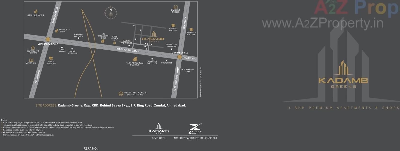  of real estate project Kadamb Greens located at Zundal, Ahmedabad, Gujarat