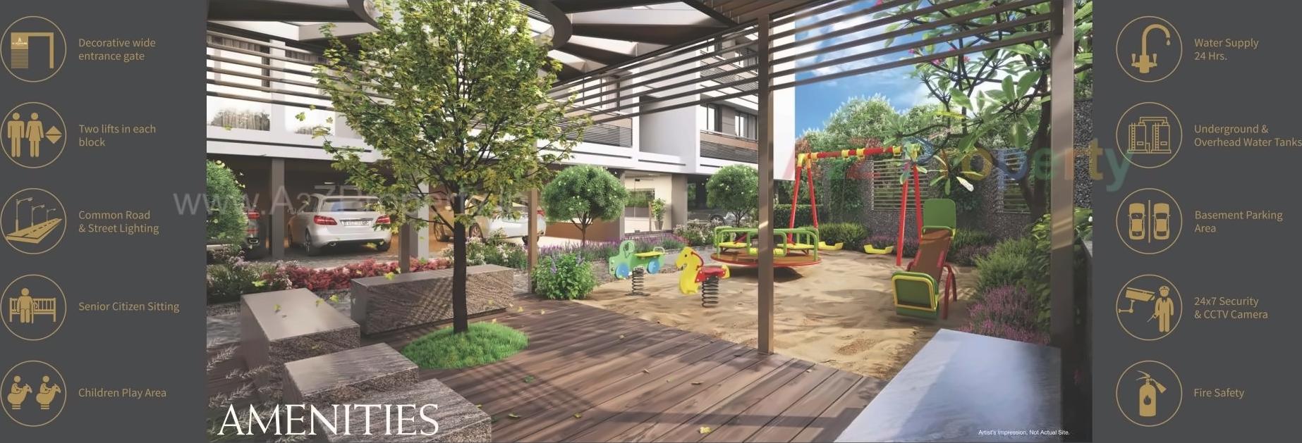 3D Elevation of real estate project Kadamb Greens located at Zundal, Ahmedabad, Gujarat