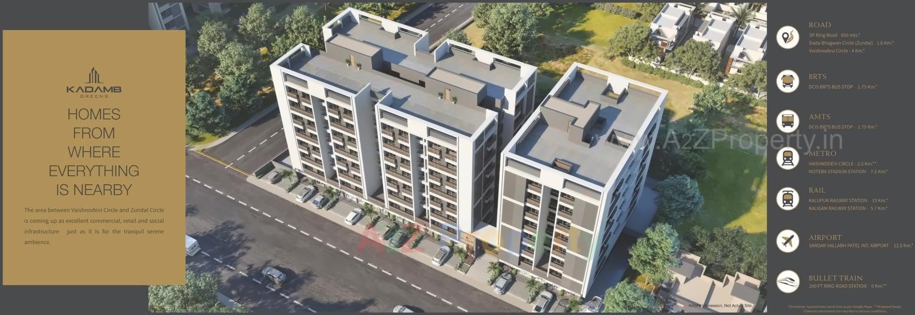 3D Elevation of real estate project Kadamb Greens located at Zundal, Ahmedabad, Gujarat