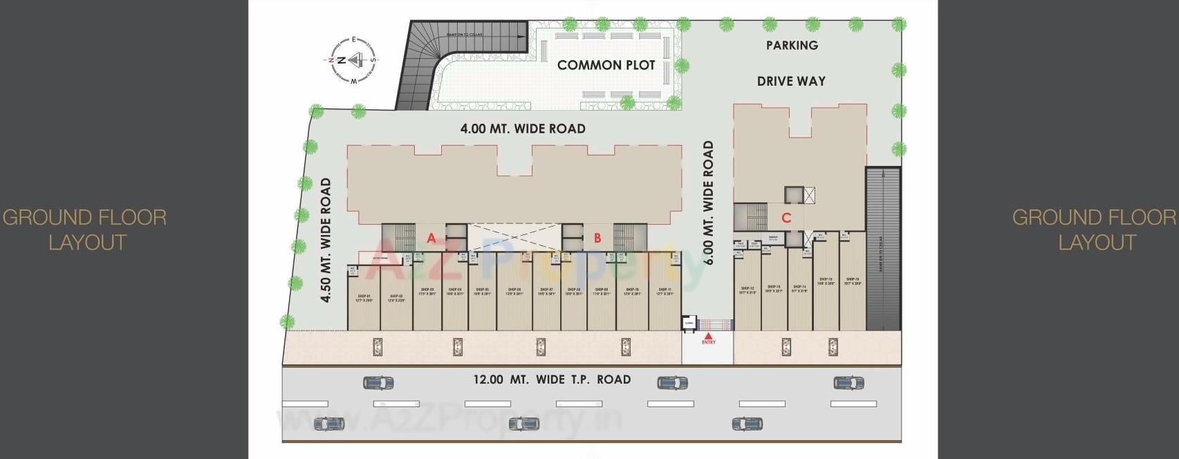 Layout of real estate project Kadamb Greens located at Zundal, Ahmedabad, Gujarat