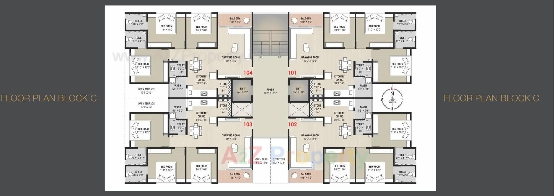 Layout of real estate project Kadamb Greens located at Zundal, Ahmedabad, Gujarat