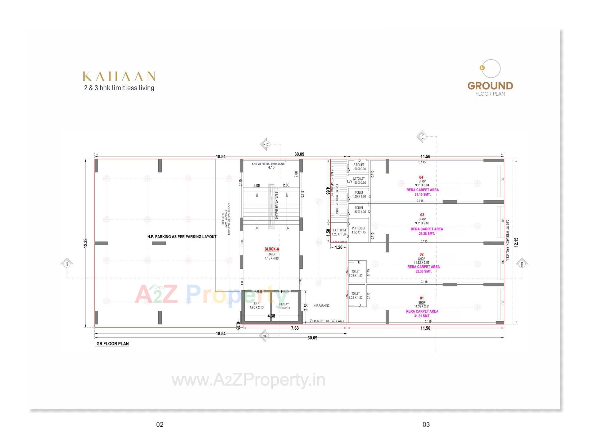 Layout of real estate project Kahaan located at Ahmedabad, Ahmedabad, Gujarat