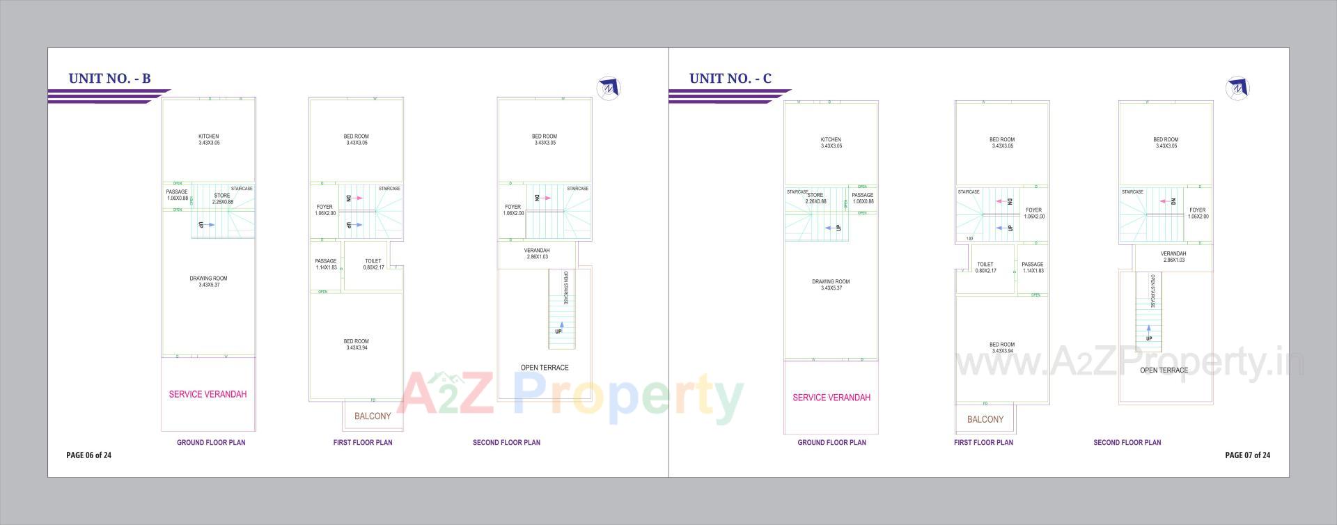 Layout of real estate project Kahan Villa located at Geratpur, Ahmedabad, Gujarat