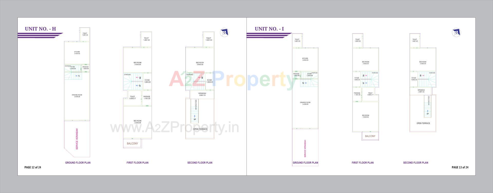 Layout of real estate project Kahan Villa located at Geratpur, Ahmedabad, Gujarat