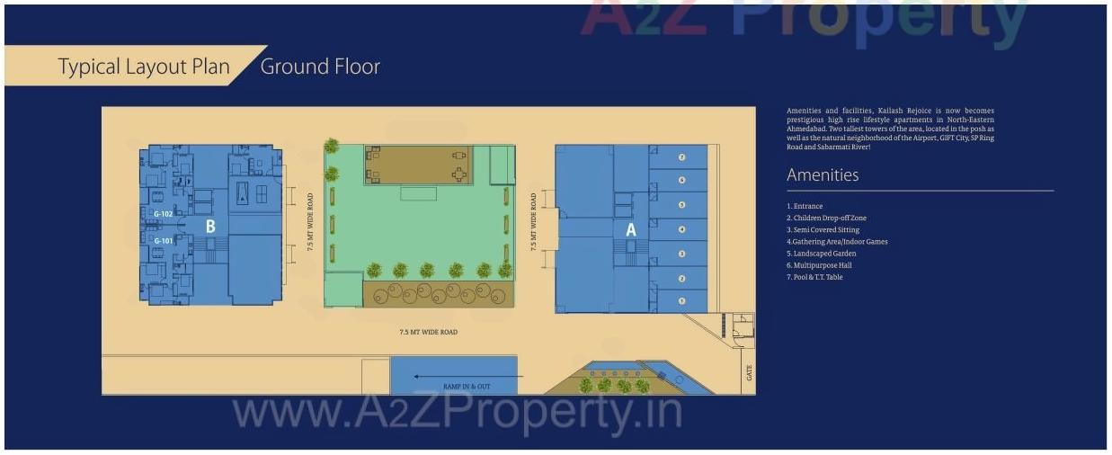 Layout of real estate project Kailash Rejoice located at Nana-chiloda, Ahmedabad, Gujarat