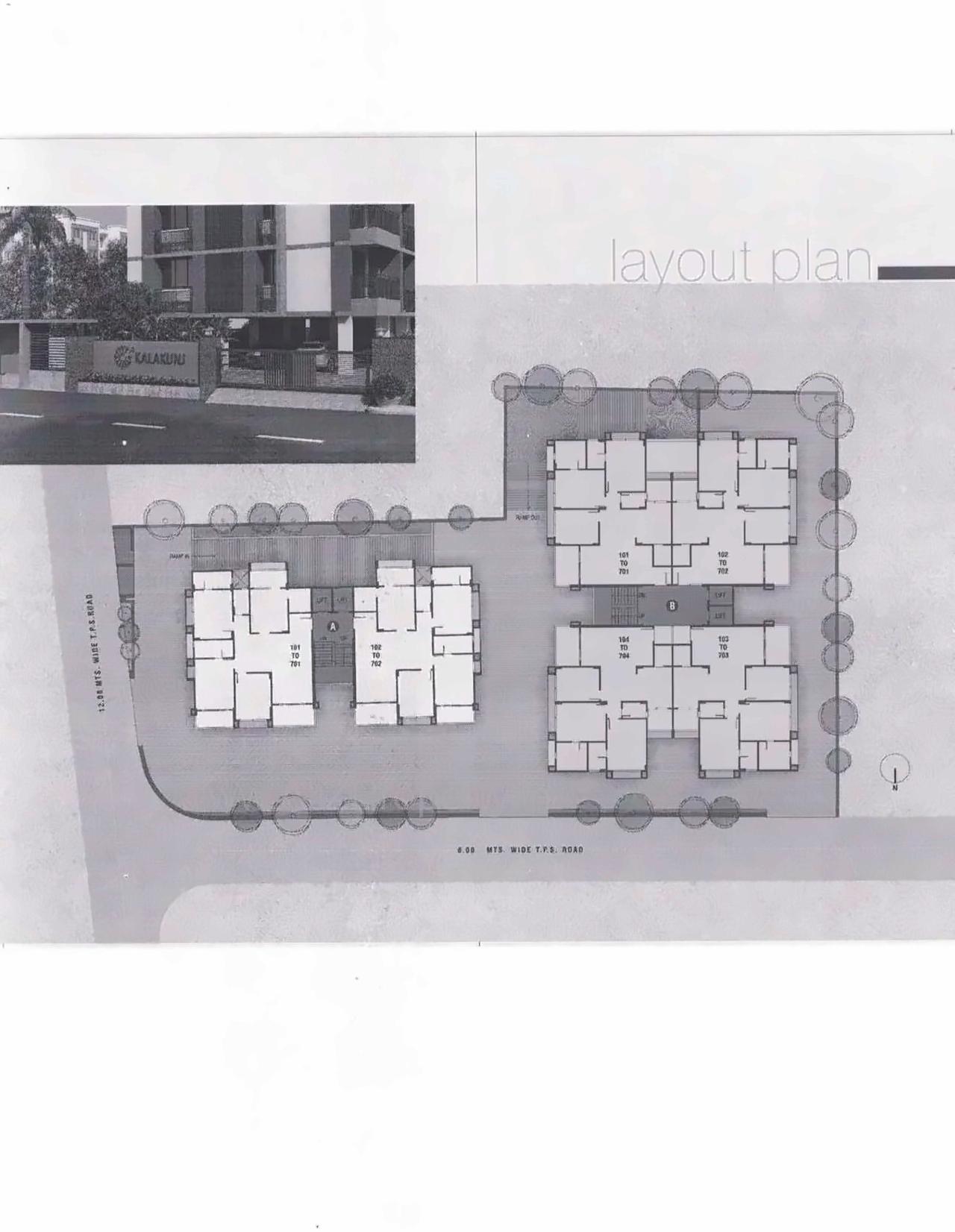 Layout of real estate project Kala Kunj located at City, Ahmedabad, Gujarat