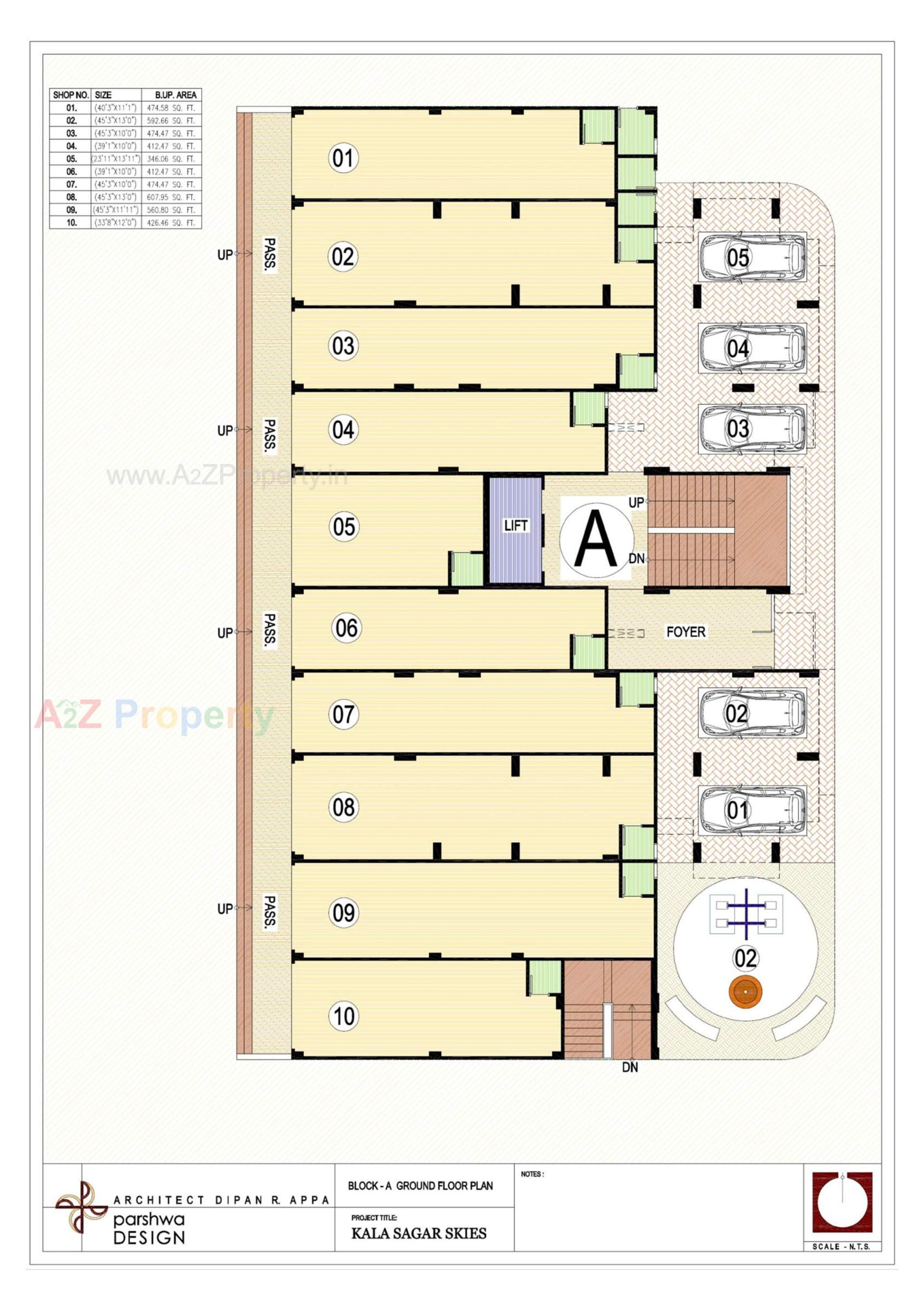 Layout of real estate project Kala Sagar Skies located at Ahmedabad, Ahmedabad, Gujarat