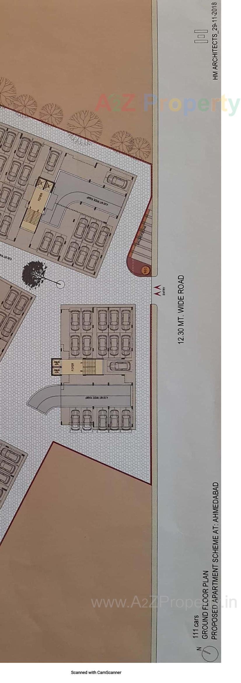 Layout of real estate project Kala Samartheshwar located at Ellisbridge, Ahmedabad, Gujarat