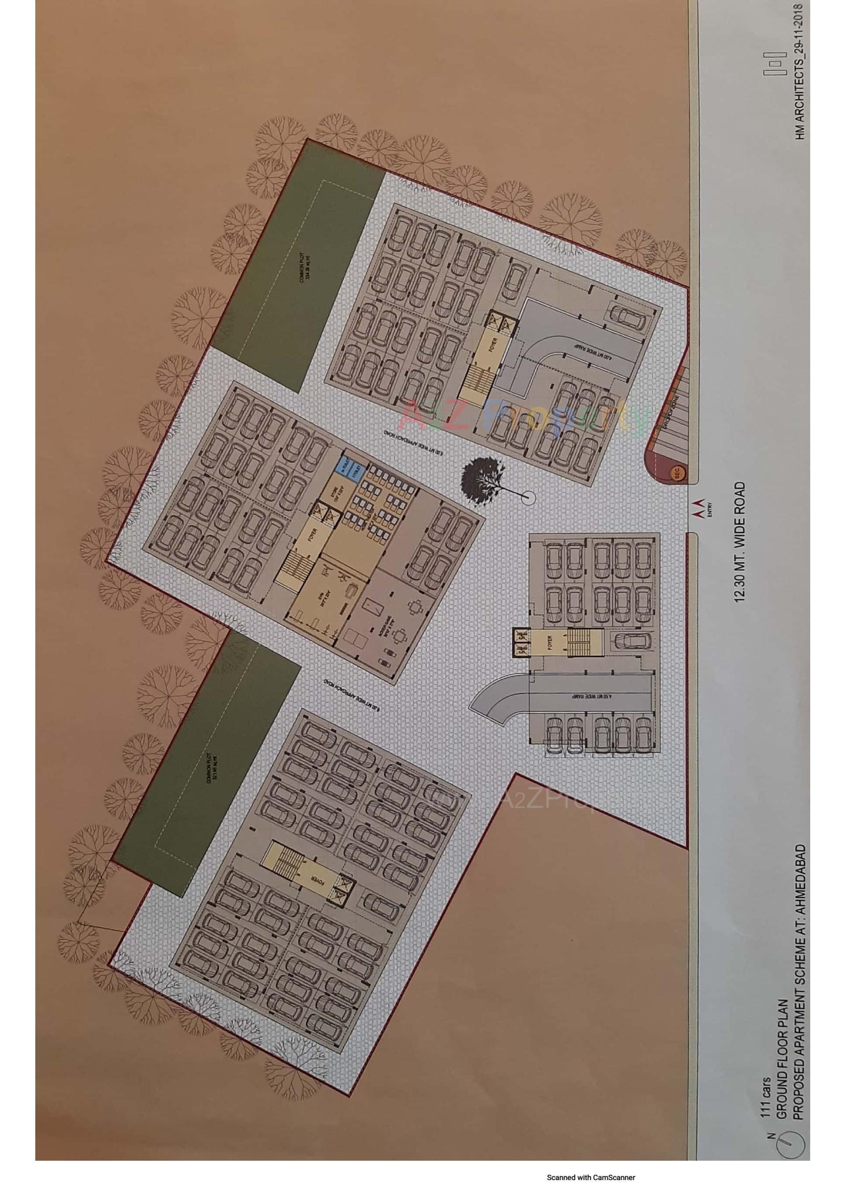 Layout of real estate project Kala Samartheshwar located at Ellisbridge, Ahmedabad, Gujarat