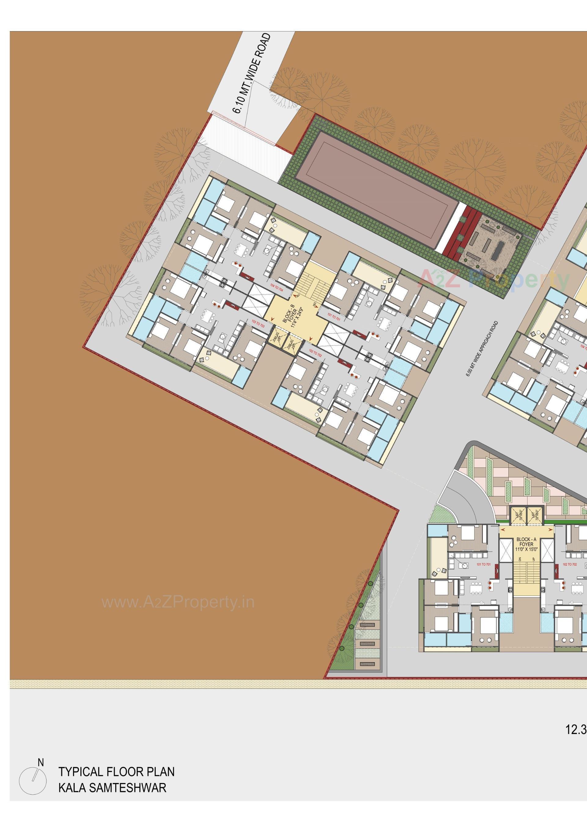 Layout of real estate project Kala Samartheshwar located at Ellisbridge, Ahmedabad, Gujarat
