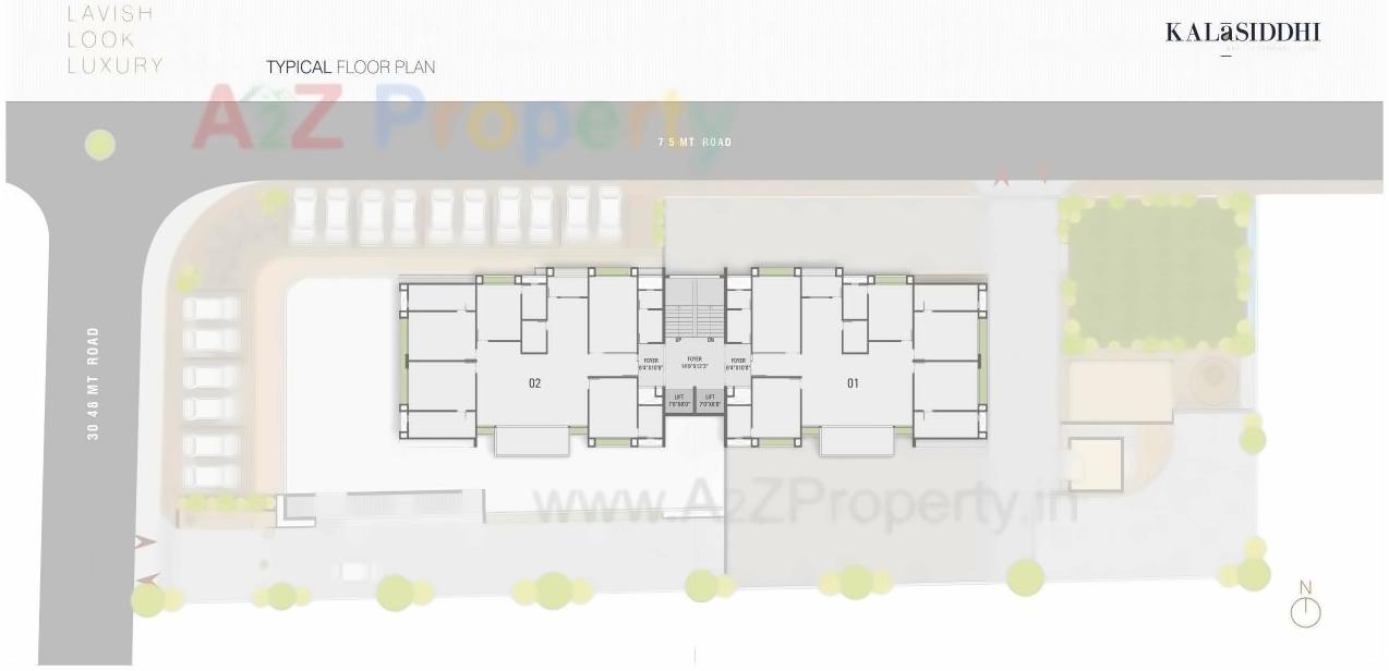 Layout of real estate project Kala Siddhi located at Changispur, Ahmedabad, Gujarat