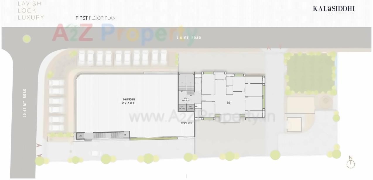 Layout of real estate project Kala Siddhi located at Changispur, Ahmedabad, Gujarat
