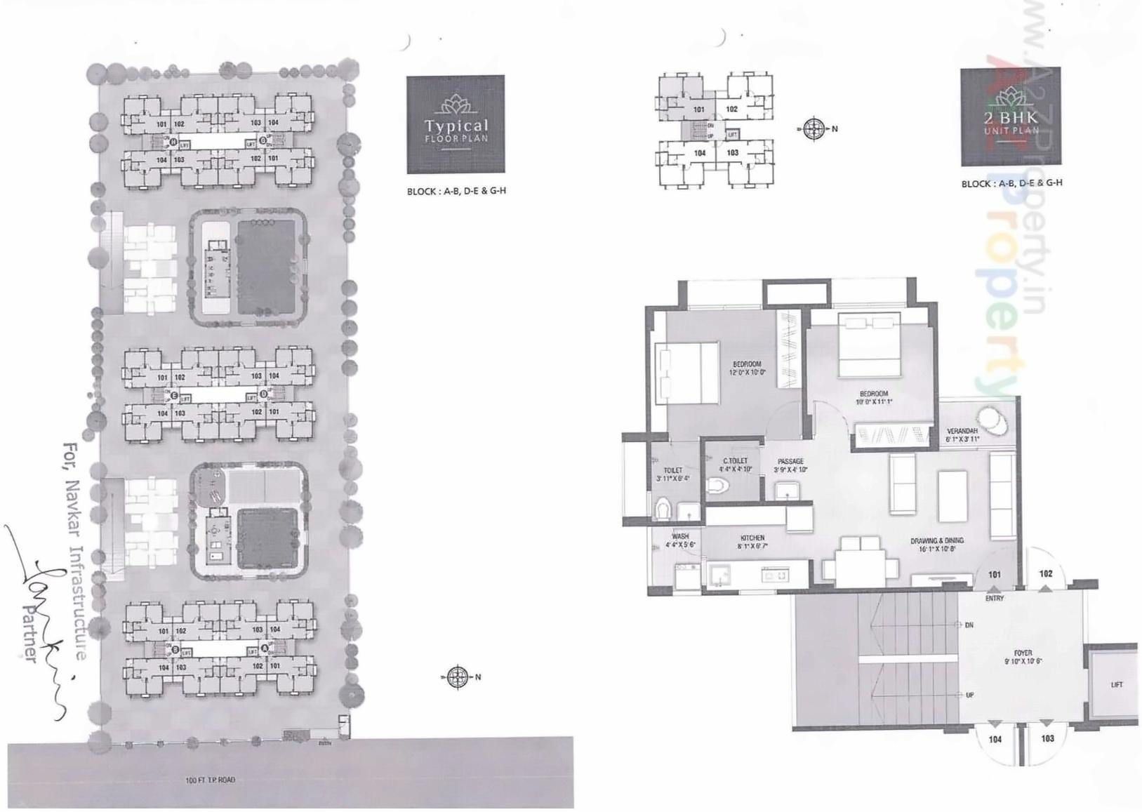 Layout of real estate project Kaladham located at Chandkheda, Ahmedabad, Gujarat