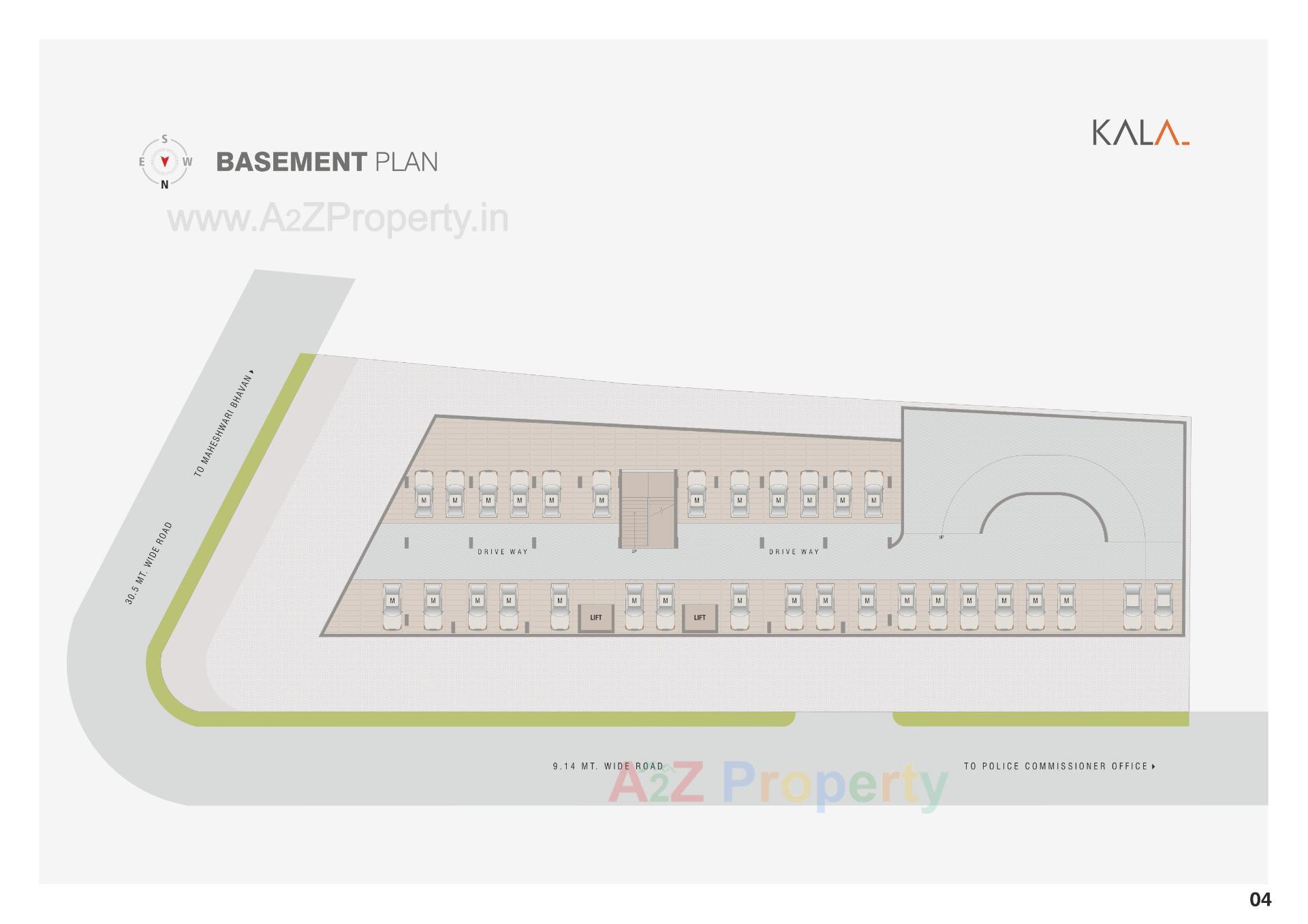 Layout of real estate project Kalasagar Skyline located at Shahibaug, Ahmedabad, Gujarat
