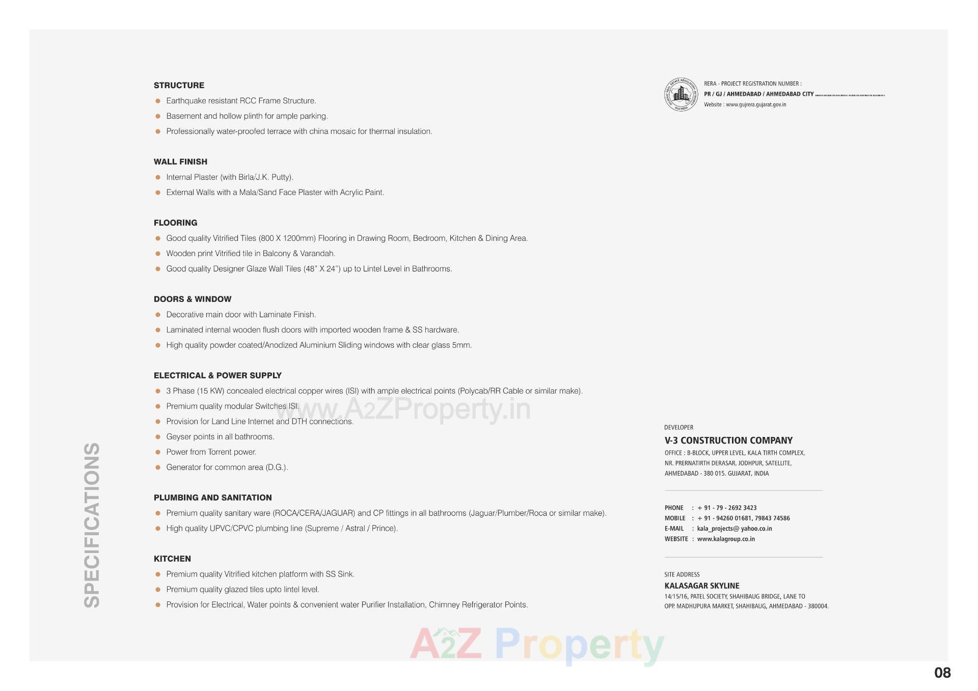  of real estate project Kalasagar Skyline located at Shahibaug, Ahmedabad, Gujarat