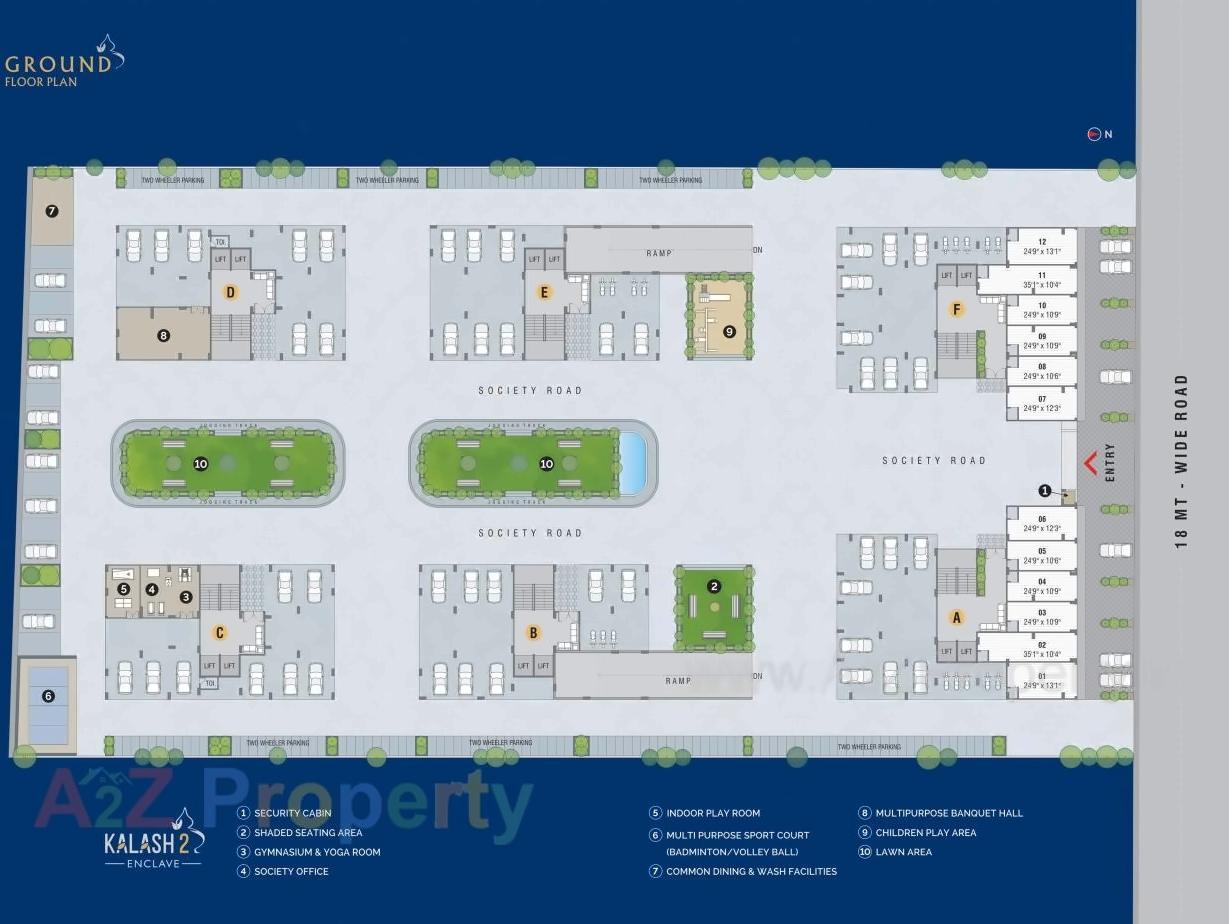 Layout of real estate project Kalash Enclave located at Ahmedabad, Ahmedabad, Gujarat