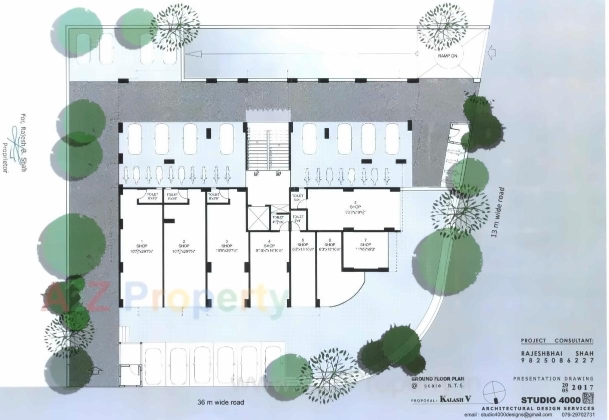 Layout of real estate project Kalash located at Paldi, Ahmedabad, Gujarat