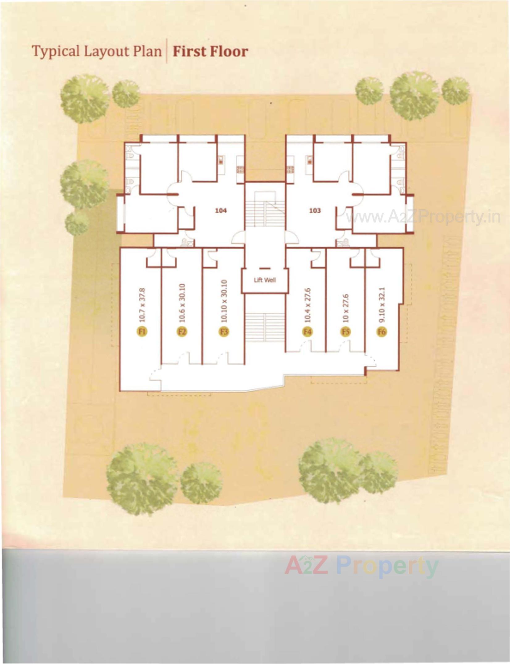 Layout of real estate project Kalash located at Paldi, Ahmedabad, Gujarat