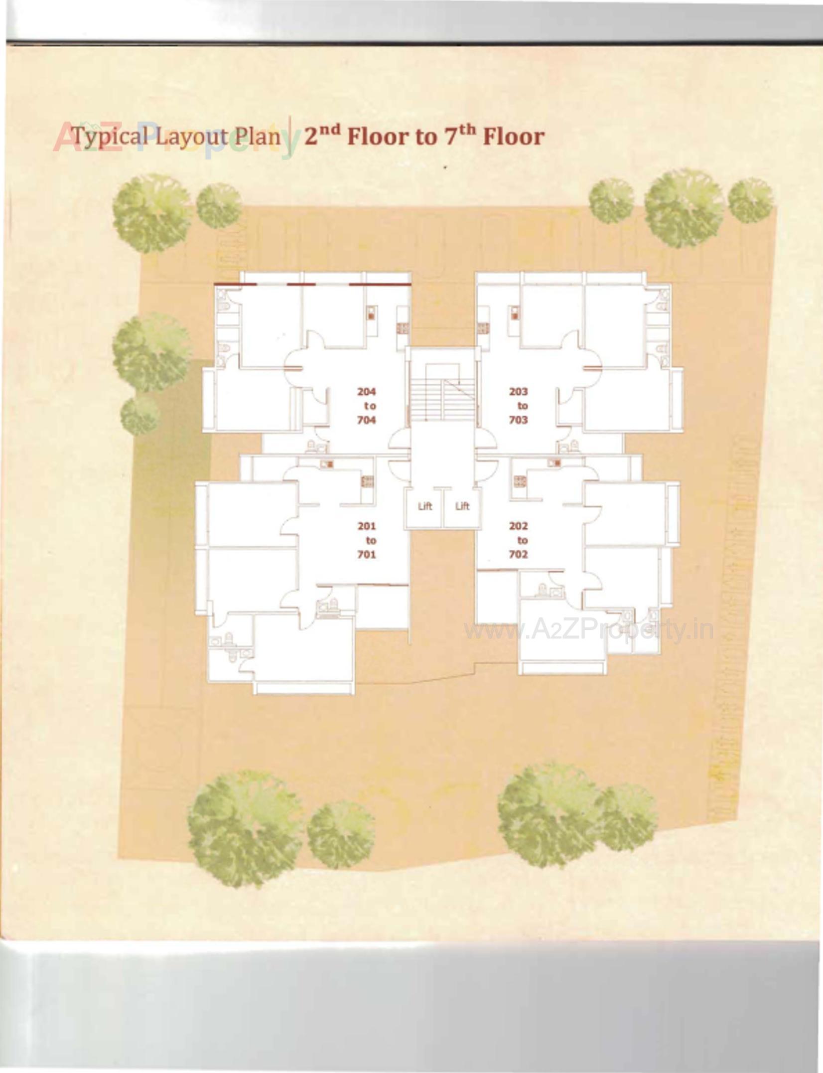 Layout of real estate project Kalash located at Paldi, Ahmedabad, Gujarat