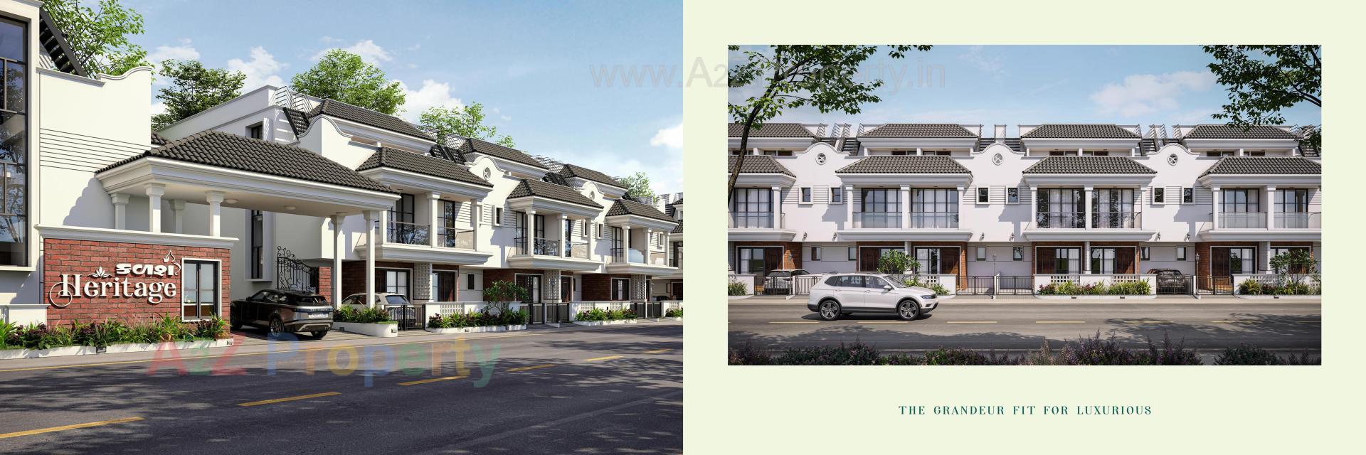 3D Elevation of real estate project Kalash Heritage located at Lambha, Ahmedabad, Gujarat