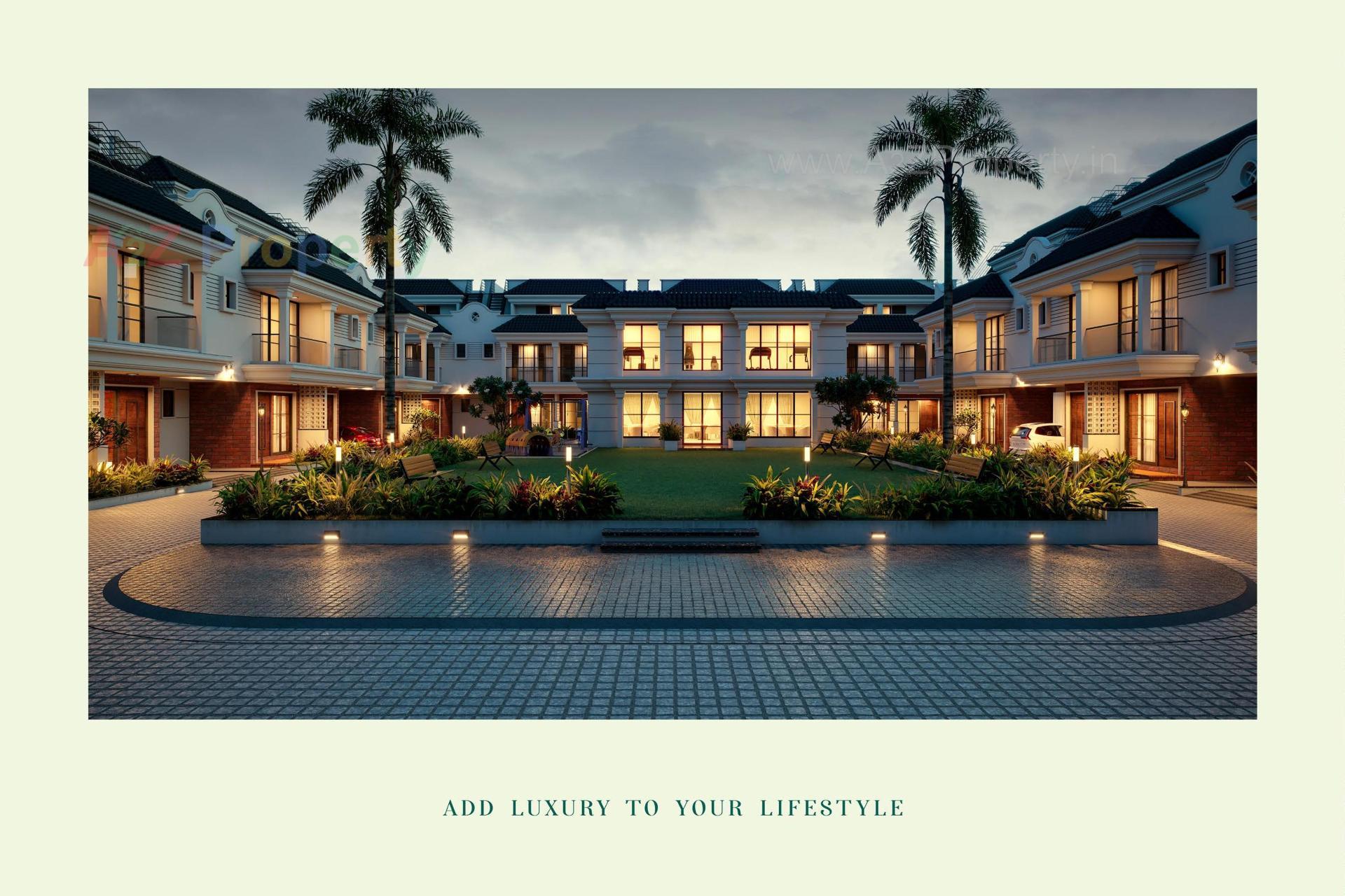 3D Elevation of real estate project Kalash Heritage located at Lambha, Ahmedabad, Gujarat